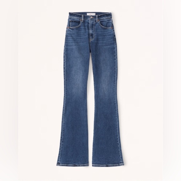 Abercrombie & Fitch Jeans Women's Size 29/8 Long The Flare Ultra High Rise Denim - Picture 6 of 15